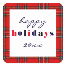 Rot Kariert - Aufkleber am Platz