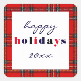 Rot Kariert - Aufkleber am Platz