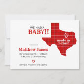 Rot Kariert aus Texas Horizontal Foto Ankündigung (Vorderseite)