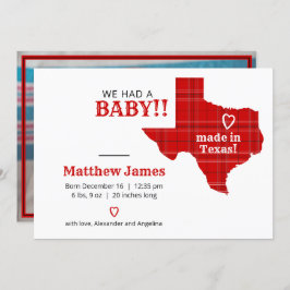 Rot Kariert aus Texas Horizontal Foto Ankündigung