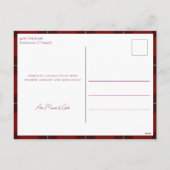 Rot Kariert Frohe Weihnachten 1 Foto (Rückseite)