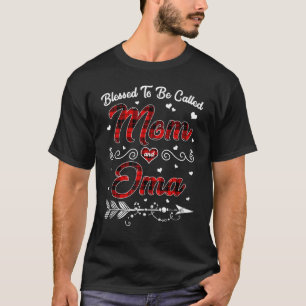Rot Kariert gesegnet, als Mama und Oma T-Shirt bez