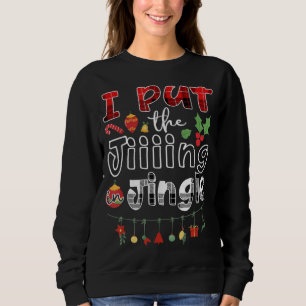 Rot Kariert habe ich setzen J i i i in Jingle Chri Sweatshirt