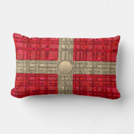 Rot Kariert mit Multifunktionsleisten und Schaltfl Lendenkissen