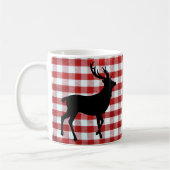 Rot kariert mit Schwarzwild Kaffeetasse (Links)