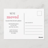 Rot Kariert Neue Zuhause für Holidays Foto Moving Postkarte (Rückseite)