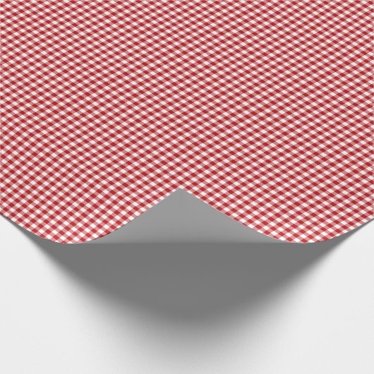 Rot Kariert, Rot Gingham Geschenkpapier (Ecke)
