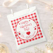 Rot kariert rote Herzen Valentinstag Geschenktütchen (Ausgeschnitten)