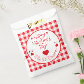 Rot kariert rote Herzen Valentinstag Geschenktütchen (Versiegelt)