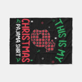 Rot Kariert Ugge Das ist mein Kunstlehrer Weihnach Fleecedecke (Vorderseite (Horizontal))