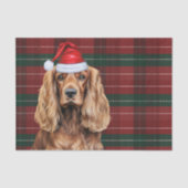 Rot karierter Cocker Spaniel Hund Weihnachten Seidenpapier (Vorderseite)