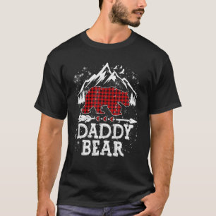 Rot karierter Daddy Bear Weihnachts-Pyjama passend T-Shirt