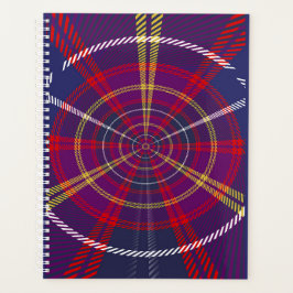 ROT KARIERTER KONZENTRIERKREIS DER ORGANISATION PLANER