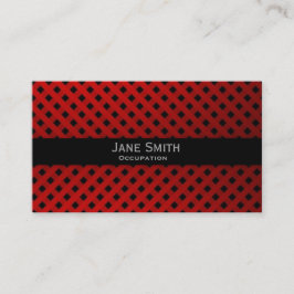 Rot kariertes Muster modern und stilvoll Visitenkarte