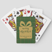 Rot kariertes Weihnachtsfest-Muster -  Spielkarten (Rückseite)