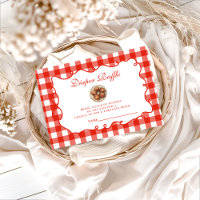 Rot-Karo-Fleischbällchen-Taufgeschenk-Verlosung