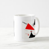Rot-Keil-Art-dassschreie Kaffeetasse (VorderseiteRechts)