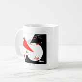 Rot-Keil-Art-dassschreie Kaffeetasse (Vorderseite Links)