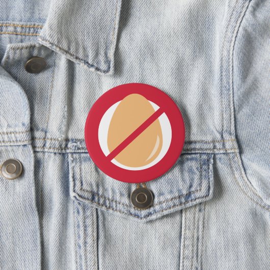 Rot kein Ei-Kinderei-Allergie-Alarm Button (Beispiel)