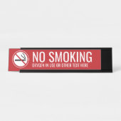 Rot - Kein Rauchmelder Schreibtischnamensplakette (Vorderseite )