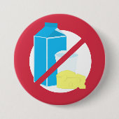 Rot keine Molkereiallergie-Alarm-Kinder Button (Vorderseite)