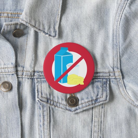 Rot keine Molkereiallergie-Alarm-Kinder Button (Beispiel)