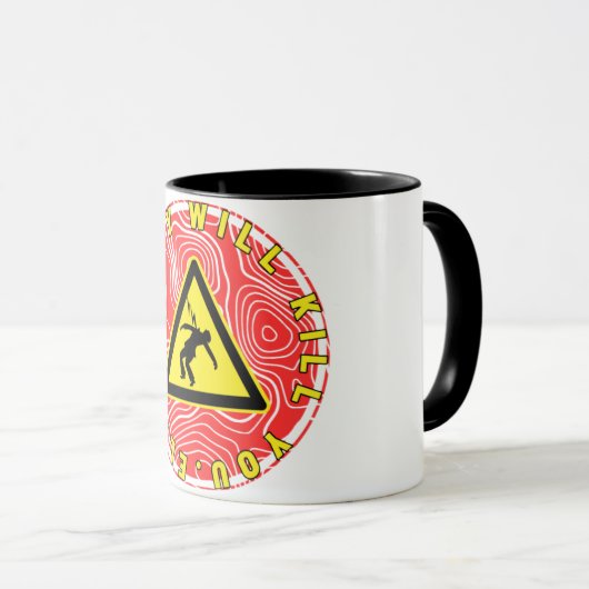 Rot-Kilowatt-Strom bringt dich um Tasse (VorderseiteRechts)