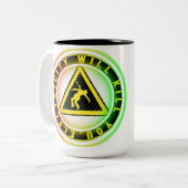 Rot-Kilowatt-Strom bringt dich um Zweifarbige Tasse (Vorderseite Links)