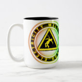 Rot-Kilowatt-Strom bringt dich um Zweifarbige Tasse (Links)