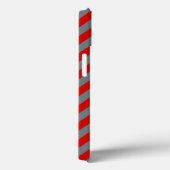 Rot, Kohle Grosses Zickzack ZigZag Muster Case-Mate iPhone Hülle (Rückseite / Rechts)
