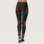 Rot-Kokopellinie Leggings (Rückseite)