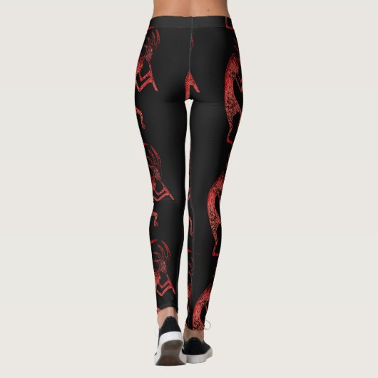 Rot-Kokopellinie Leggings (Rückseite)