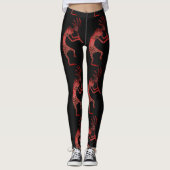 Rot-Kokopellinie Leggings (Vorderseite)