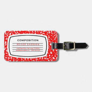 Rot-Kompositionsbuch Gepäckanhänger