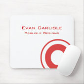 Rot kreist Mousepad | TBM ein (Mit Mouse)