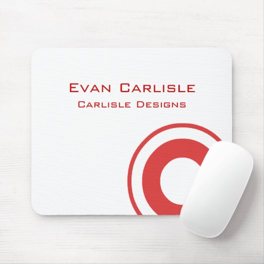 Rot kreist Mousepad | TBM ein (Mit Mouse)
