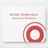 Rot kreist Mousepad | TBM ein (Vorne)