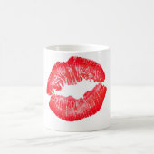 Rot-küssende Lippen Kaffeetasse (Mittel)