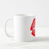 Rot-küssende Lippen Kaffeetasse (Links)