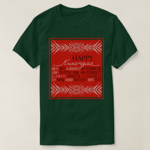 Rot Kwanzaa Sieben Tage Modern Happy Kwanzaa T-Shirt