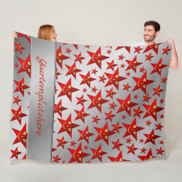 Rot, lachen, glücklich, Sterne, Regenbogen, Farben Fleecedecke