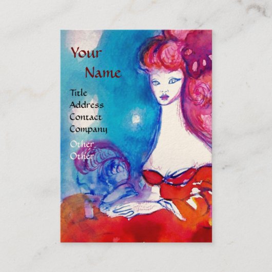 ROT LADY ,Beauty,Salon,Wellness-Center,Makeup Küns Visitenkarte (Vorderseite)