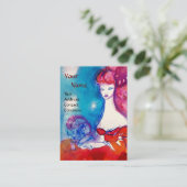 ROT LADY ,Beauty,Salon,Wellness-Center,Makeup Küns Visitenkarte (Stehend Vorderseite)