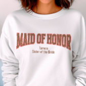 Rot + Leopard Print Varsity MAID OF HONOR Sweatshirt