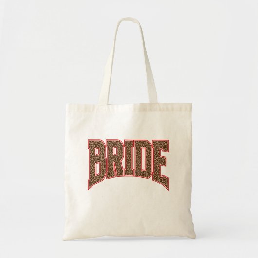 Rot + Leopardendruck Varsity BRIDE Tragetasche (Vorne)