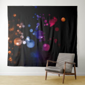 Rot, Lila, Blau und braun Abstraktes Bokeh-Design Wandteppich (Beispiel (Horizontal))