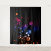 Rot, Lila, Blau und braun Abstraktes Bokeh-Design Wandteppich (Vorderseite)