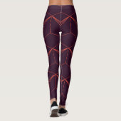 Rot-lila, einfach, elegant, luxuriös leggings (Rückseite)