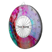 Rot, lila, grün dartscheibe (Vorderseite rechts)