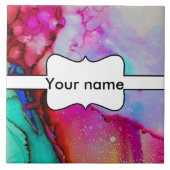 Rot, lila, grün fliese (Vorderseite)